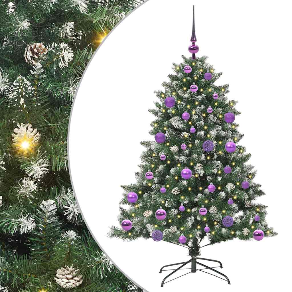 Konstgjord julgran Grön 120 cm PVC och Plast och Stål