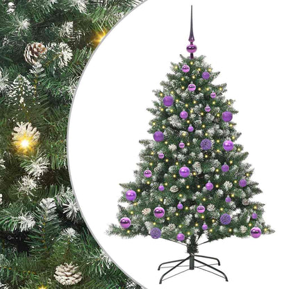 Konstgjord julgran Grön 120 cm PVC och Plast och Stål