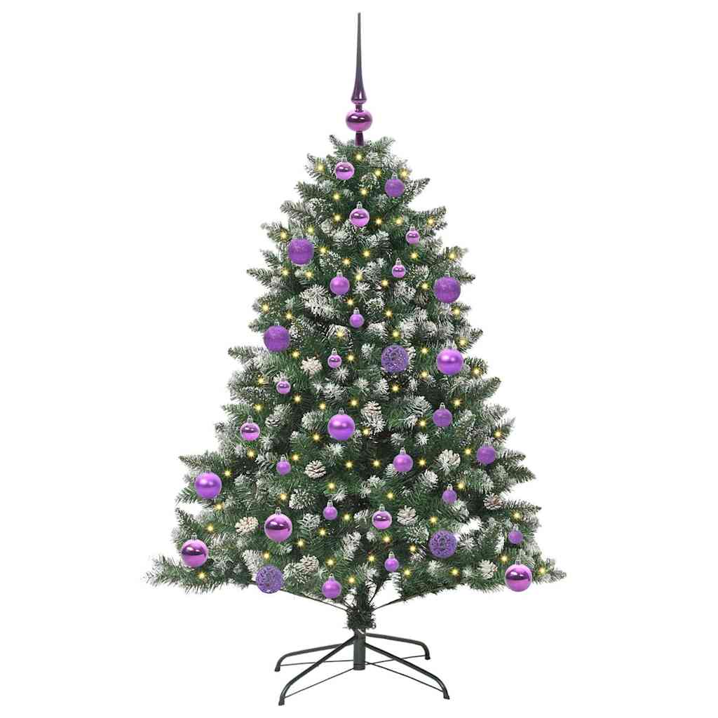 Konstgjord julgran Grön 120 cm PVC och Plast och Stål