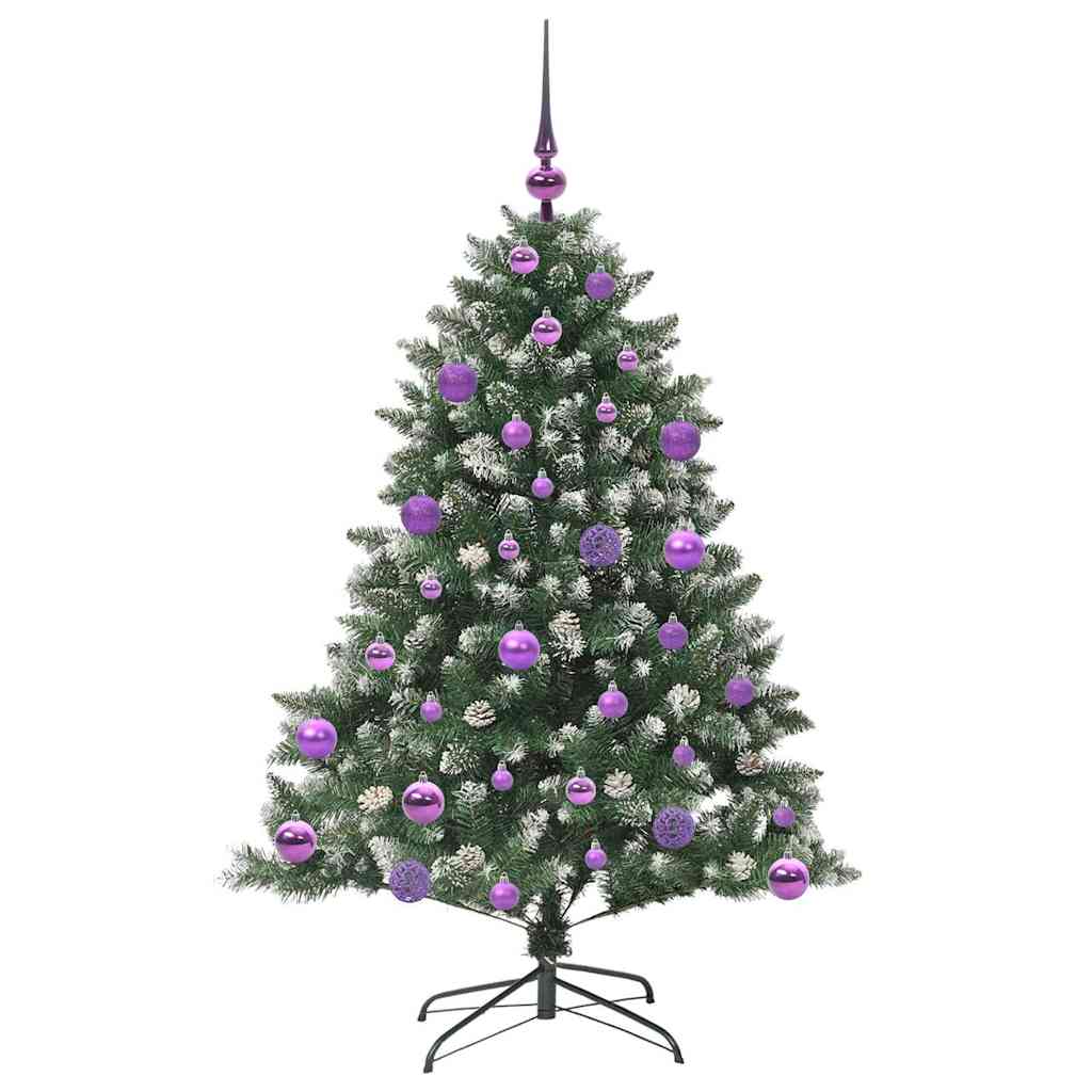 Konstgjord julgran Grön 120 cm PVC och Plast och Stål