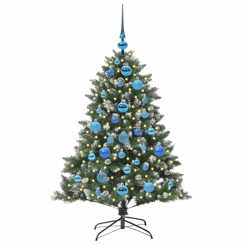 Konstgjord julgran Grön 120 cm PVC och Plast och Stål