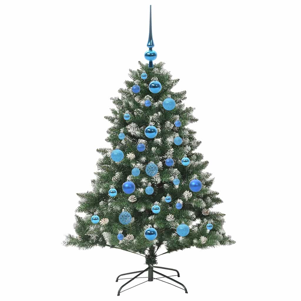 Konstgjord julgran Grön 120 cm PVC och Plast och Stål