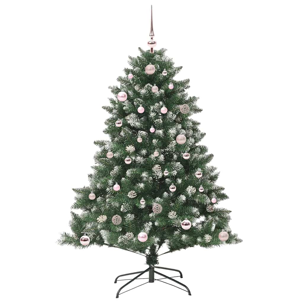 Konstgjord julgran Grön 150 cm PVC och Plast och Stål