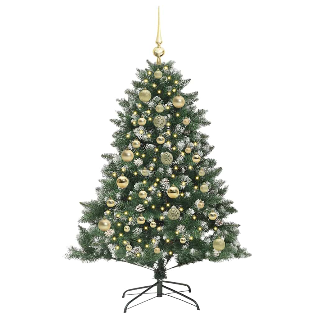 Konstgjord julgran Grön 150 cm PVC och Plast och Stål
