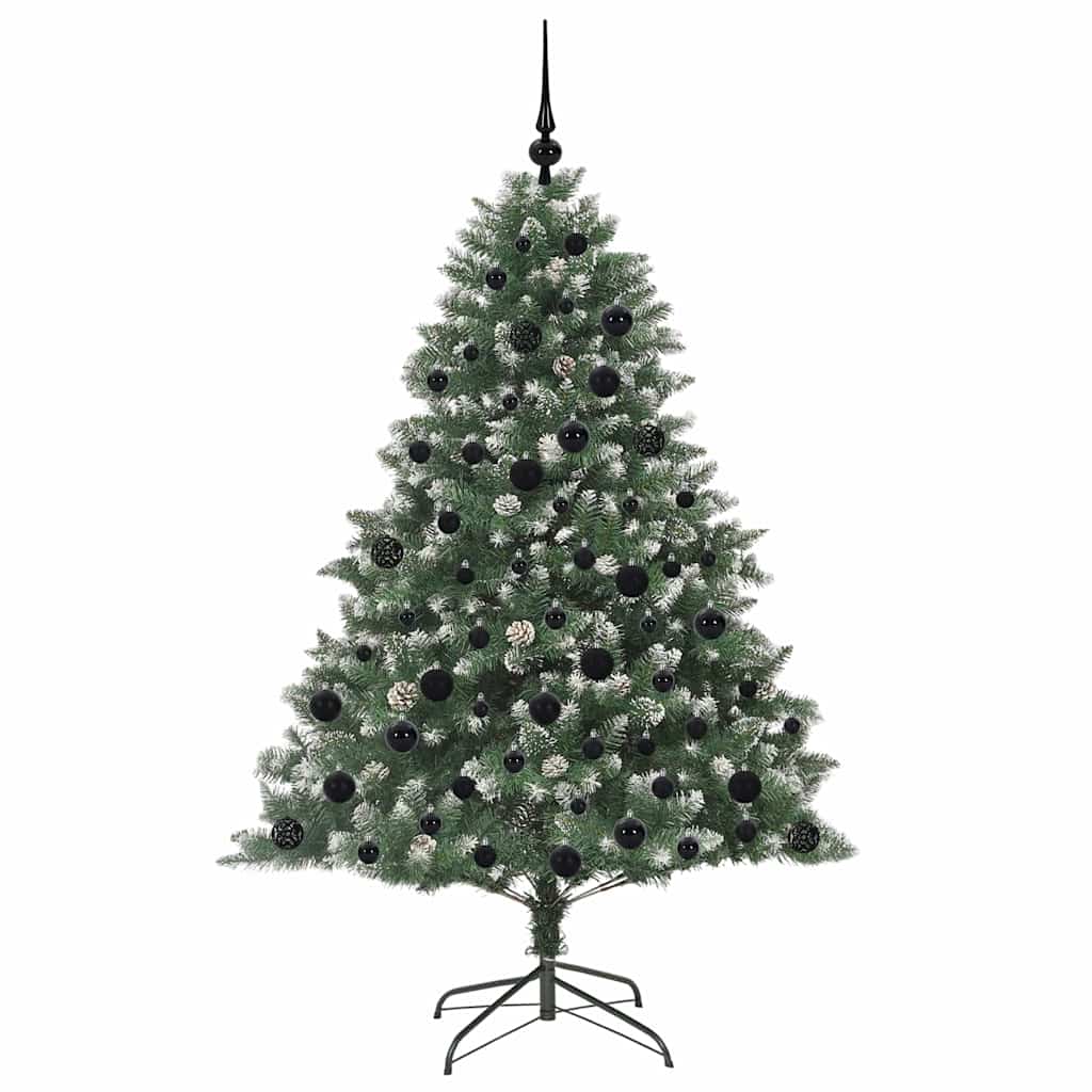 Konstgjord julgran Grön 180 cm PVC och Plast och Stål