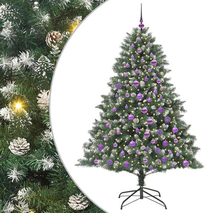 Konstgjord julgran Grön 180 cm PVC och Plast och Stål