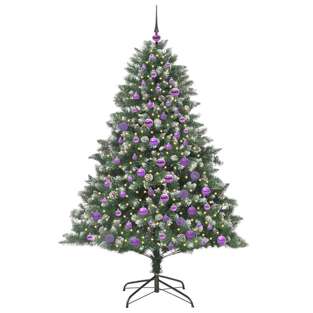 Konstgjord julgran Grön 180 cm PVC och Plast och Stål
