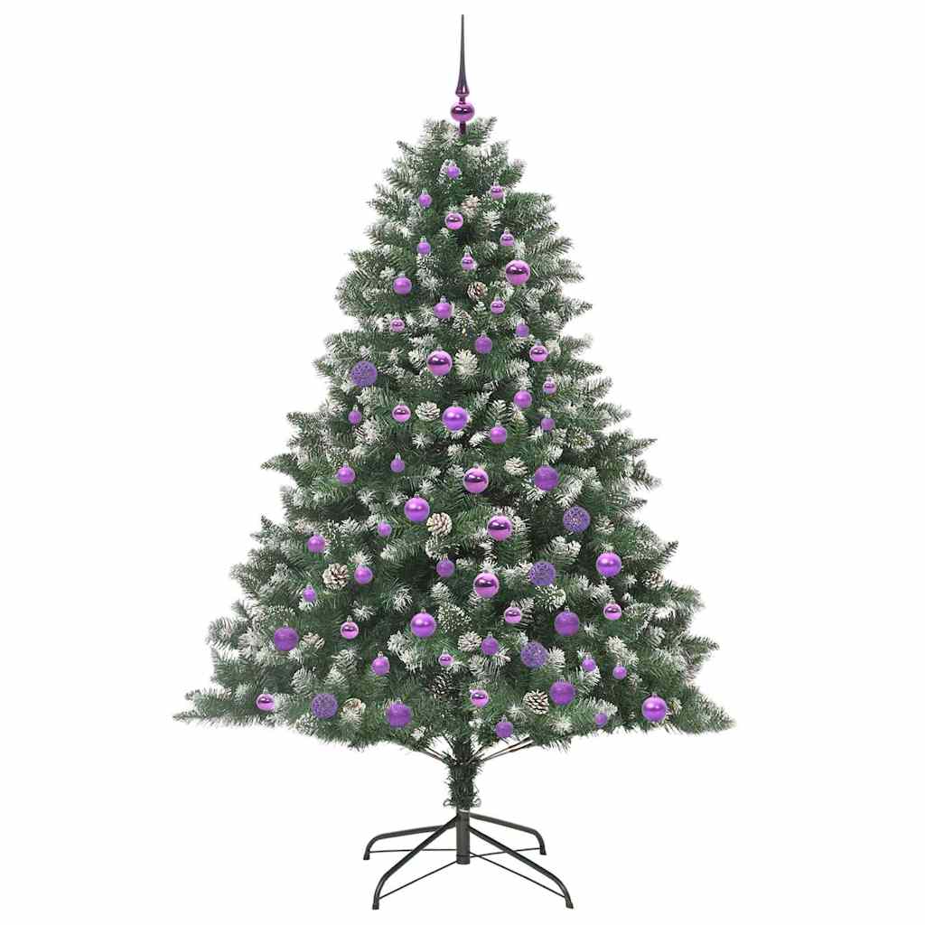 Konstgjord julgran Grön 180 cm PVC och Plast och Stål