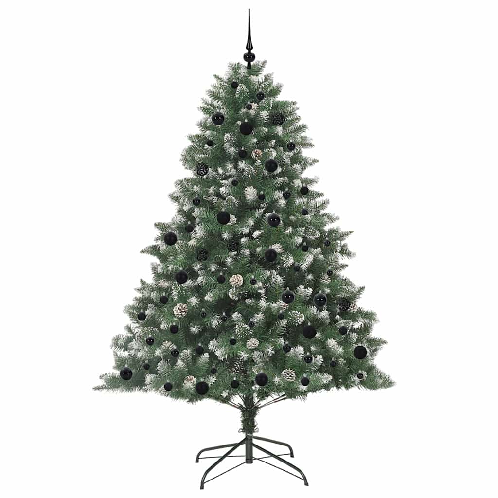 Konstgjord julgran Grön 210 cm PVC och Plast och Stål