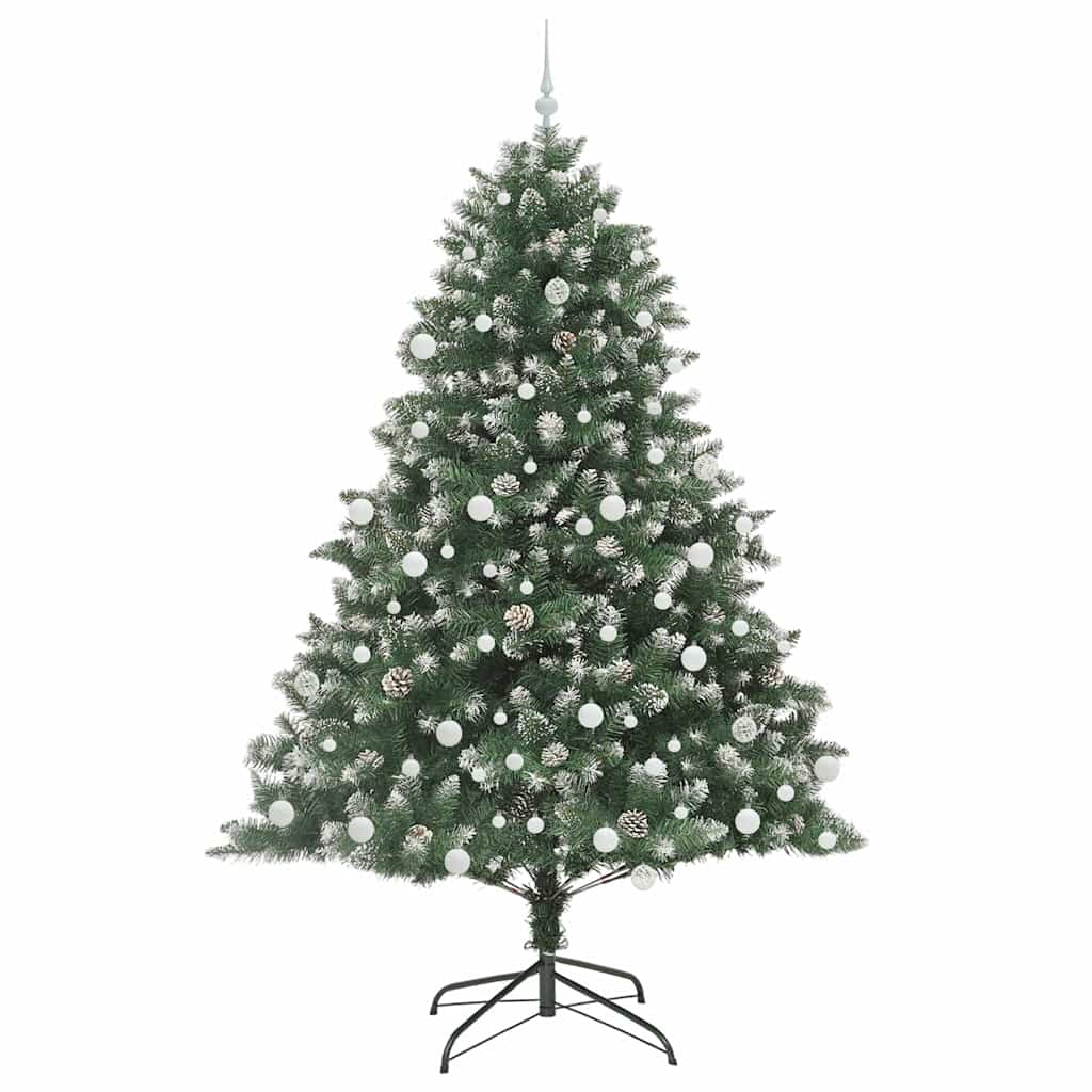 Konstgjord julgran Grön 210 cm PVC och Plast och Stål