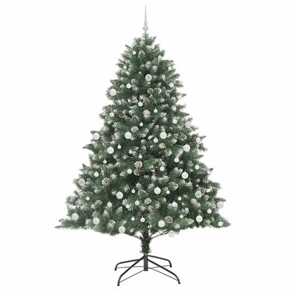 Konstgjord julgran Grön 210 cm PVC och Plast och Stål