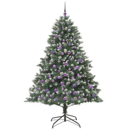 Konstgjord julgran Grön 210 cm PVC och Plast och Stål