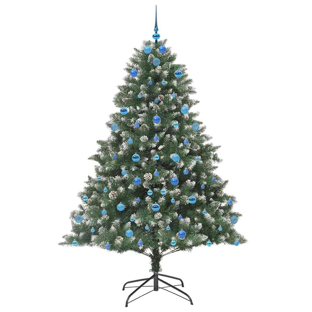 Konstgjord julgran Grön 210 cm PVC och Plast och Stål