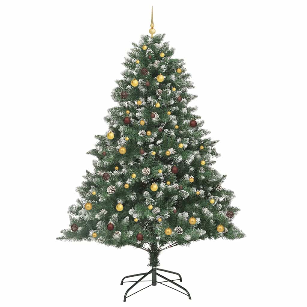Konstgjord julgran Grön 240 cm PVC och Plast och Stål