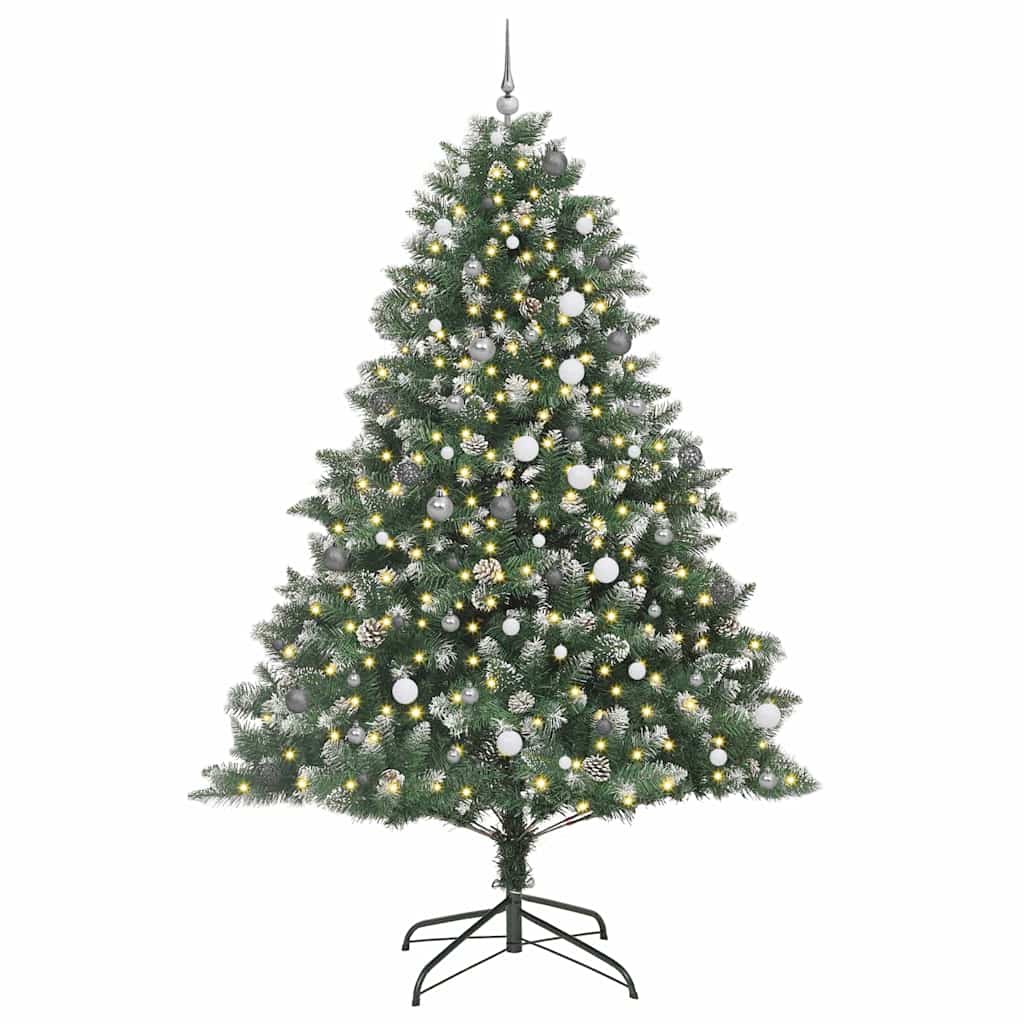 Konstgjord julgran Grön 240 cm PVC och Plast och Stål