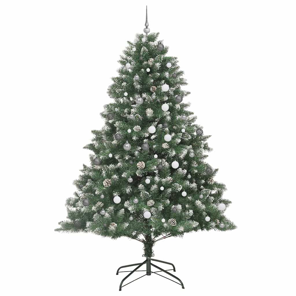 Konstgjord julgran Grön 240 cm PVC och Plast och Stål