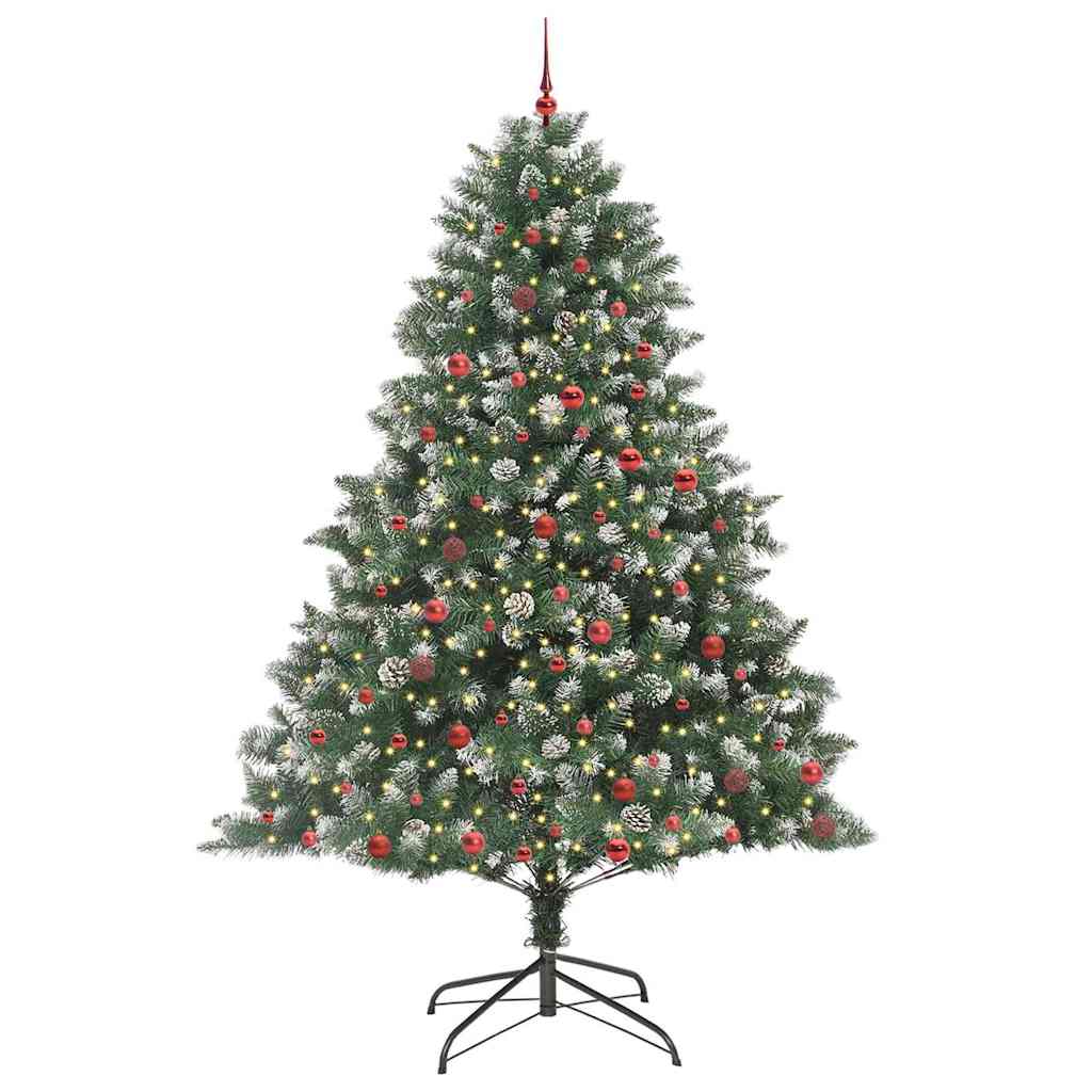 Konstgjord julgran Grön 240 cm PVC och Plast och Stål