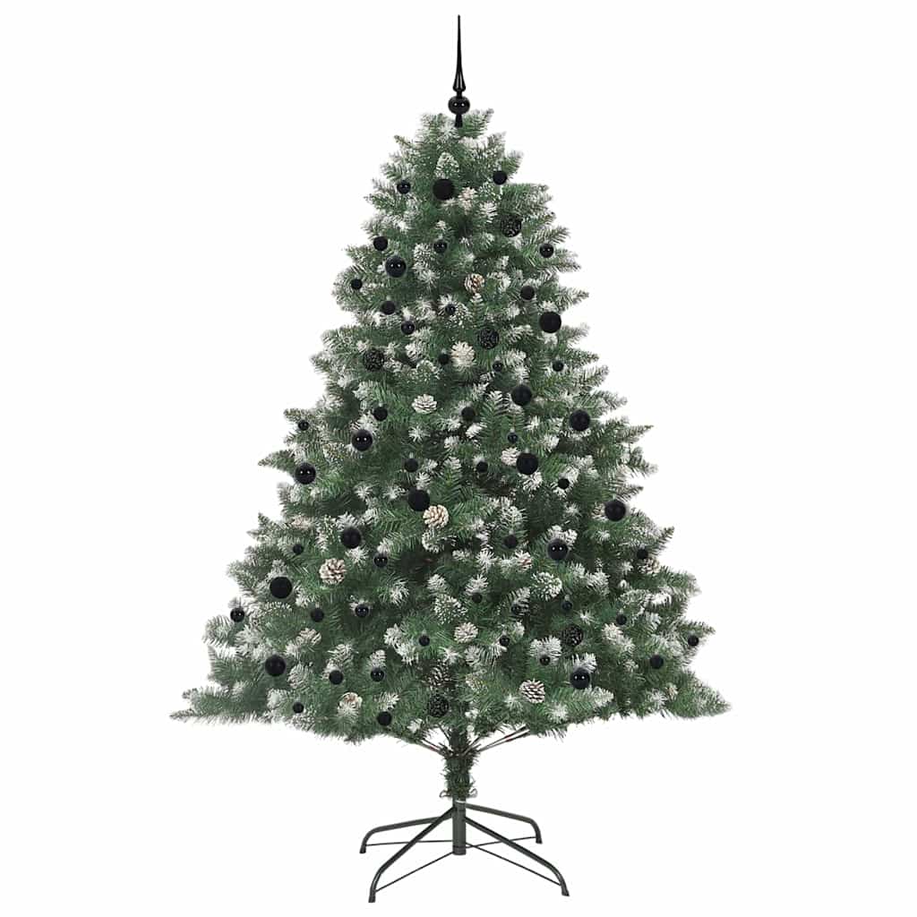 Konstgjord julgran Grön 240 cm PVC och Plast och Stål