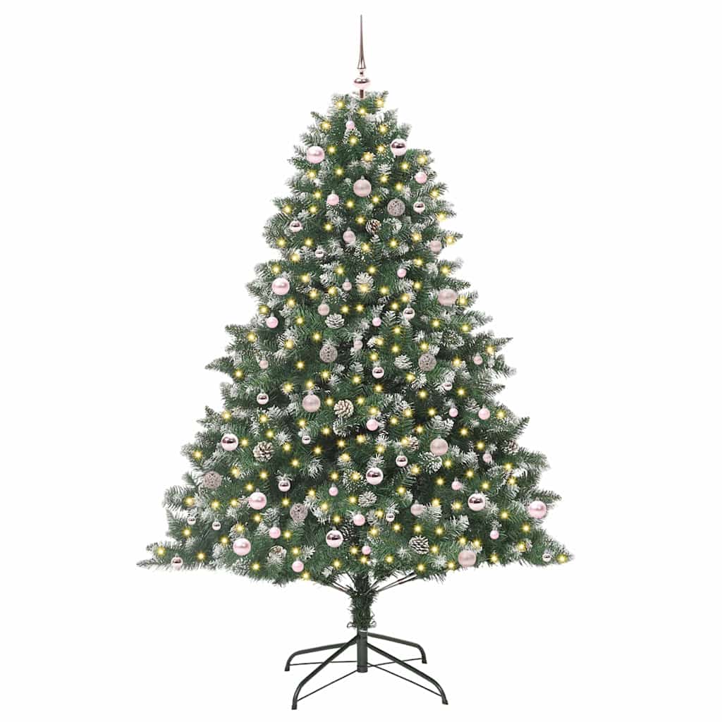 Konstgjord julgran Grön 240 cm PVC och Plast och Stål