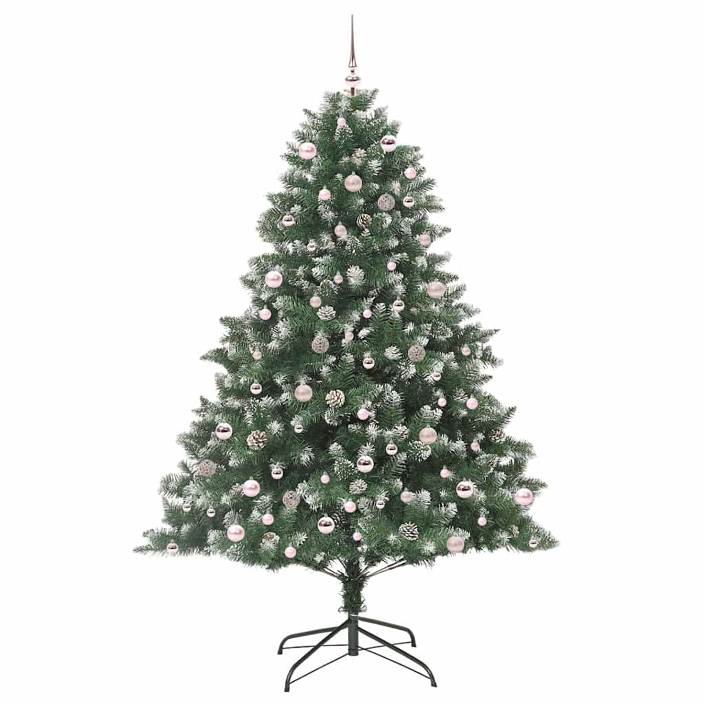 Konstgjord julgran Grön 240 cm PVC och Plast och Stål