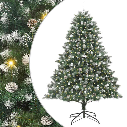 Konstgjord julgran Grön 240 cm PVC och Plast och Stål