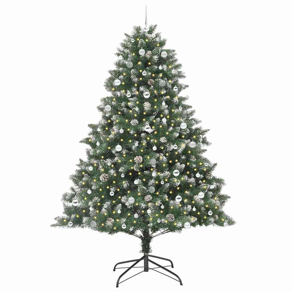Konstgjord julgran Grön 240 cm PVC och Plast och Stål