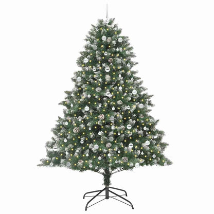 Konstgjord julgran Grön 240 cm PVC och Plast och Stål