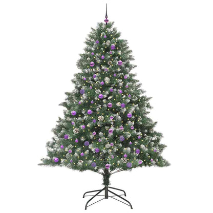 Konstgjord julgran Grön 240 cm PVC och Plast och Stål