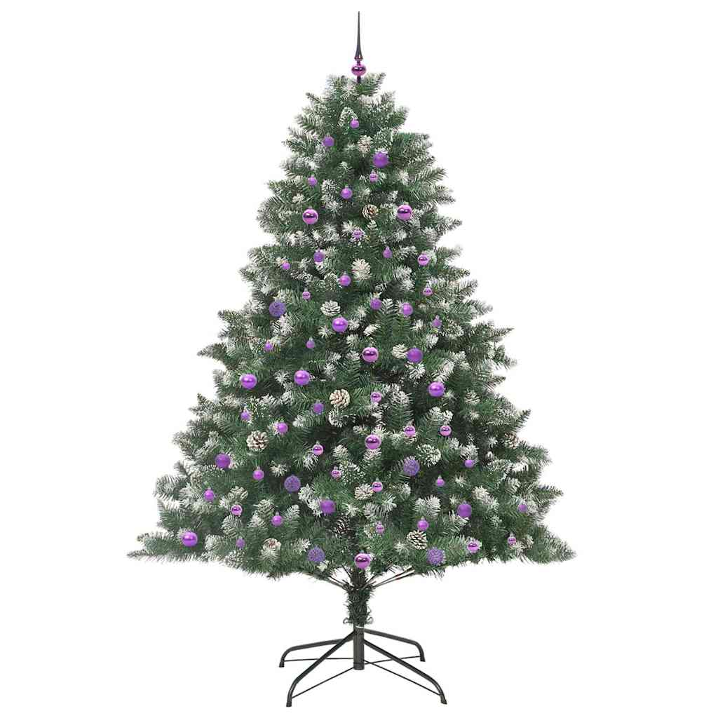 Konstgjord julgran Grön 240 cm PVC och Plast och Stål