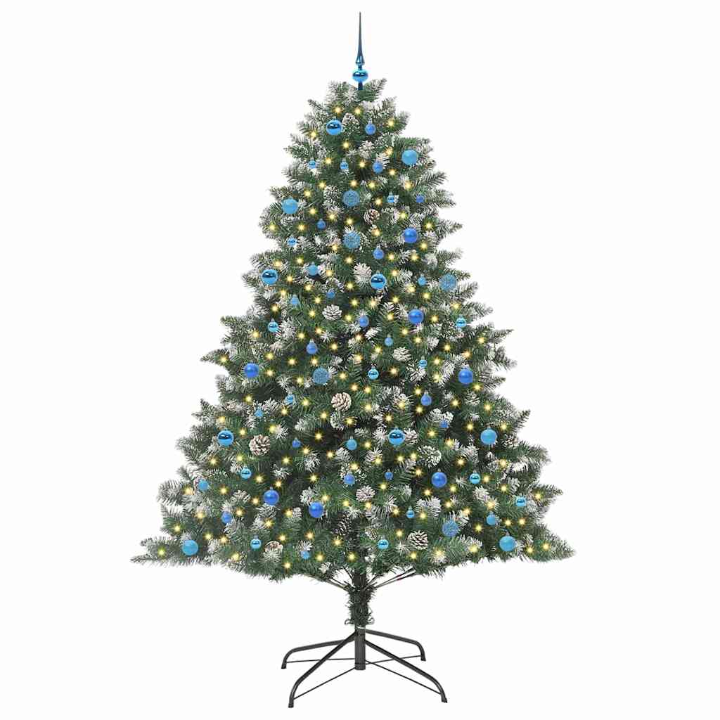 Konstgjord julgran Grön 240 cm PVC och Plast och Stål