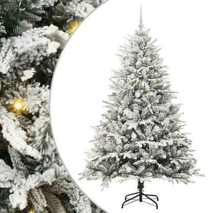 Konstgjord Förbelyst Julgran med Bollsats Grön 180 cm