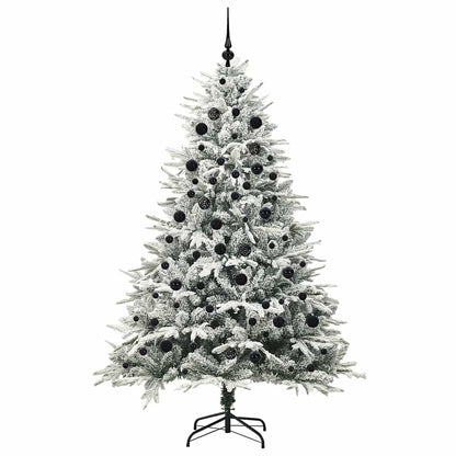 Konstgjord Förbelyst Julgran med Bollsats Grön 210 cm
