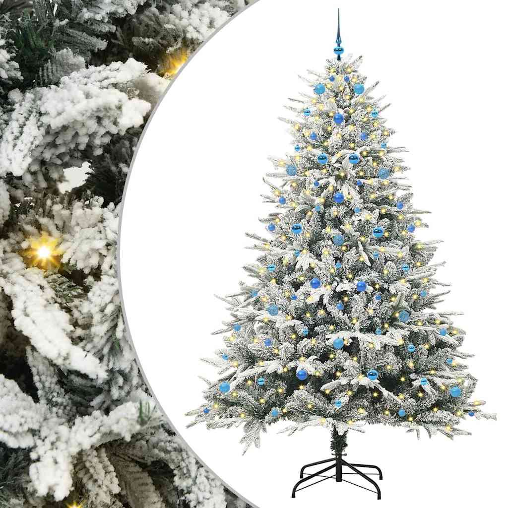 Konstgjord Förbelyst Julgran med Bollsats Grön 240 cm