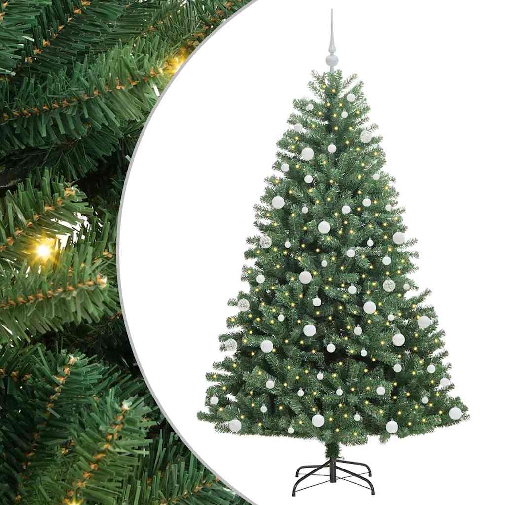 Plast Hingad Julgran Grön 180 cm PVC och metall