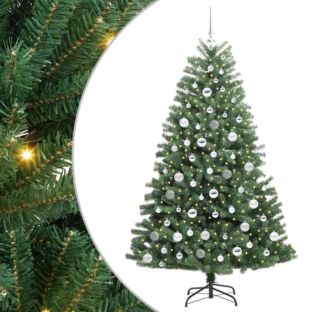 Plast Hingad Julgran Grön 180 cm PVC och metall