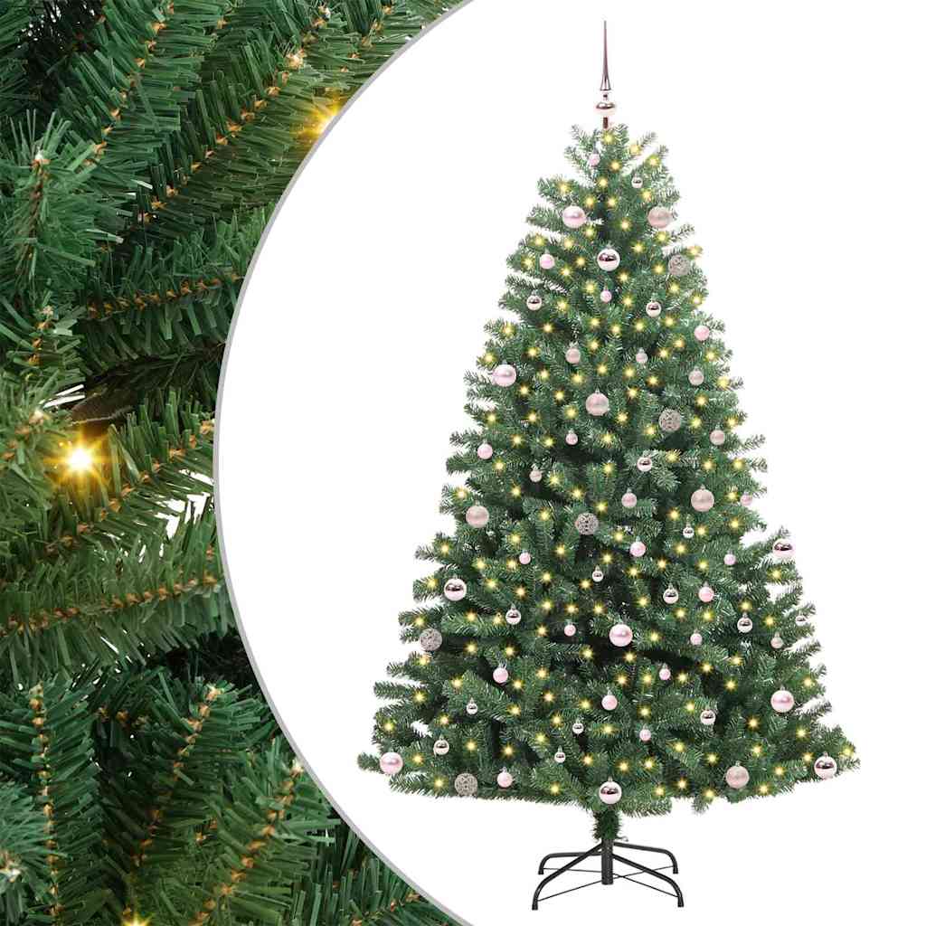 Plast Hingad Julgran Grön 240 cm PVC och metall
