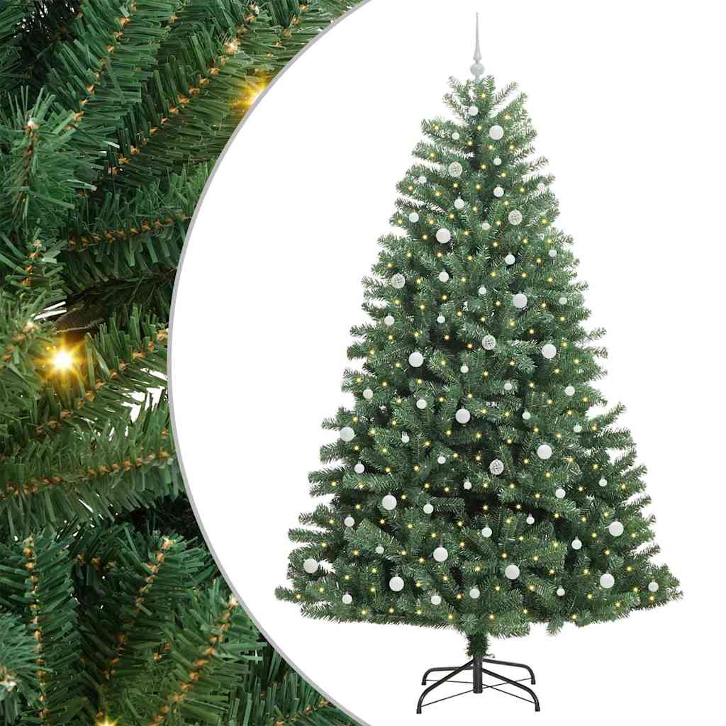 Plast Hingad Julgran Grön 240 cm PVC och metall