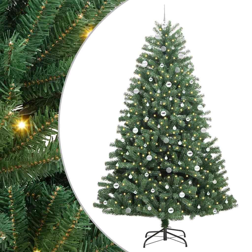 Plast Hingad Julgran Grön 240 cm PVC och metall