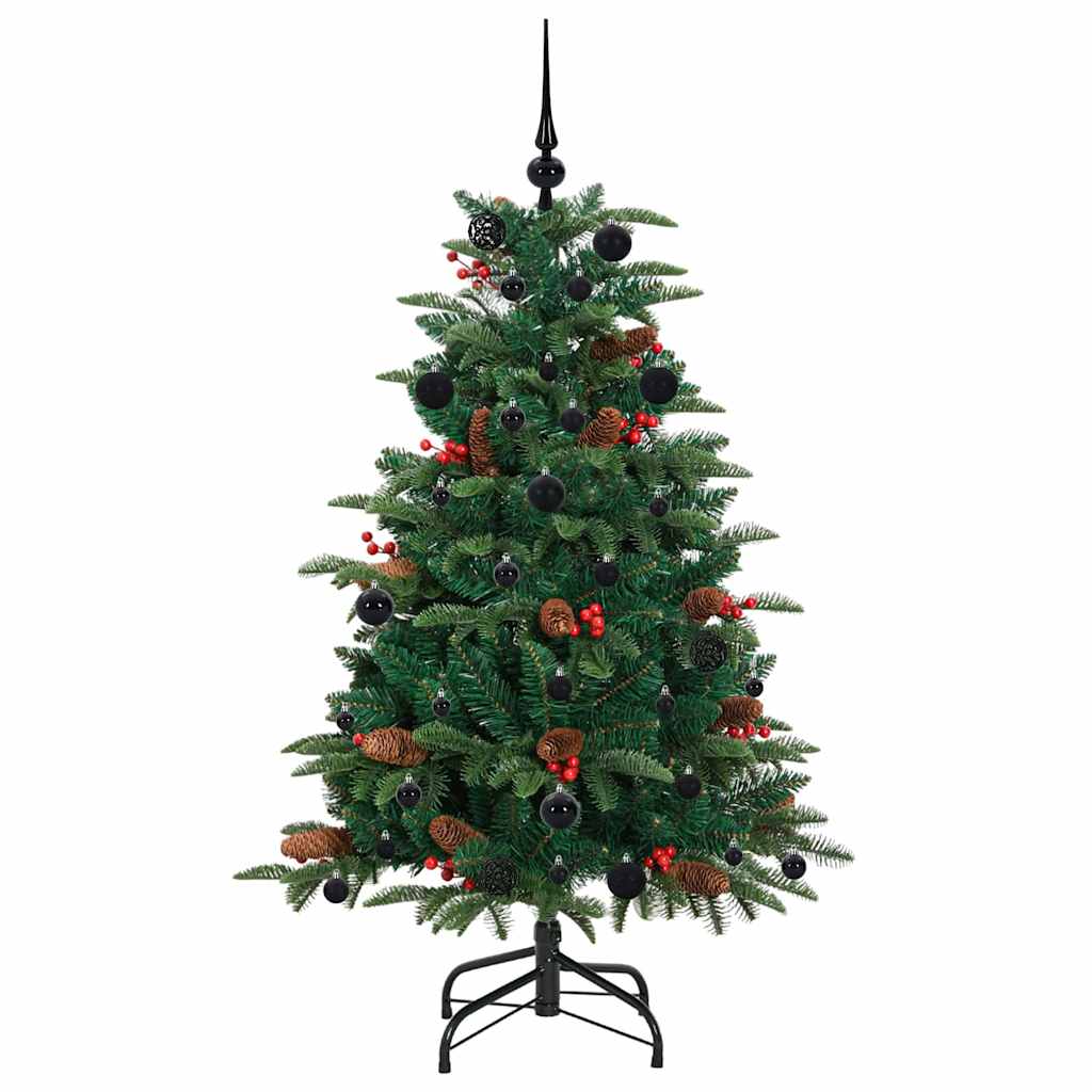 Konstgjord julgran Grön 150 cm PVC och Metall och Plast