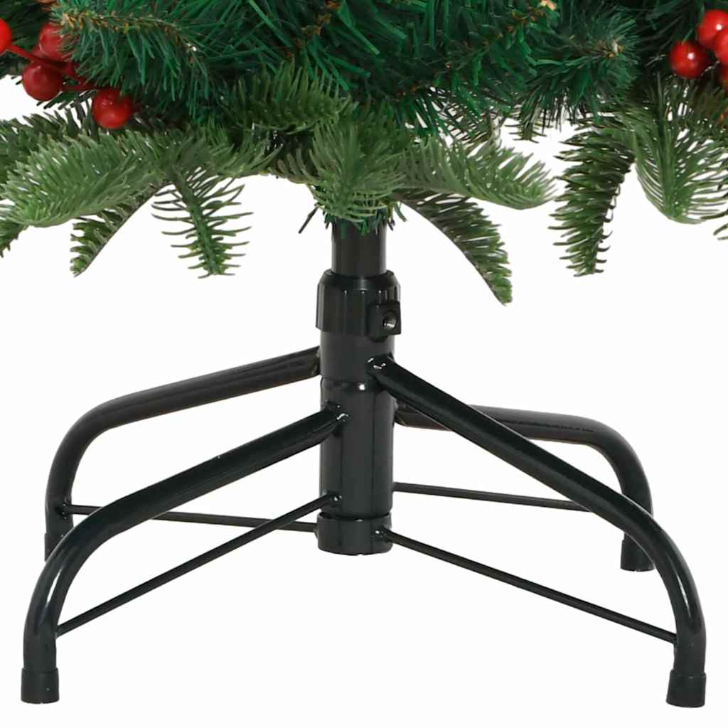 Konstgjord julgran Grön 150 cm PVC och Metall och Plast