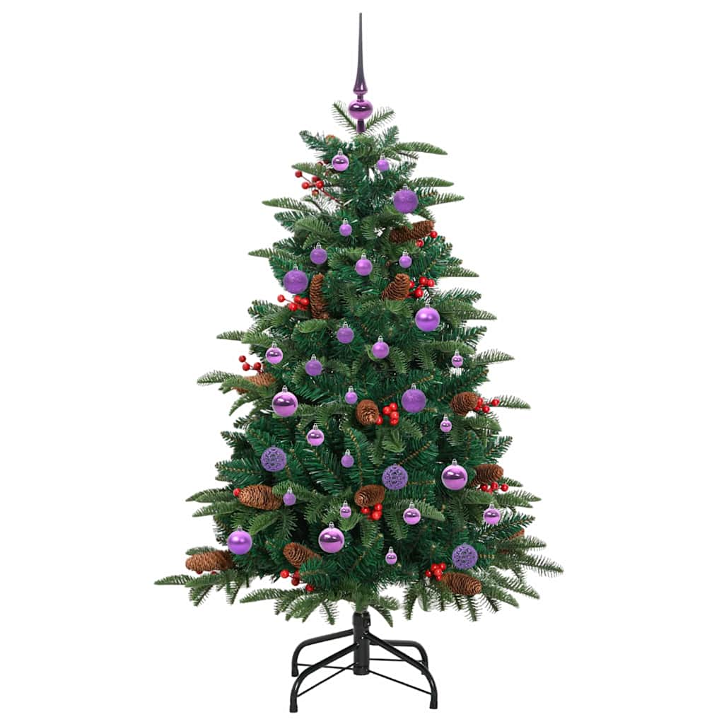 Konstgjord julgran Grön 150 cm PVC och Metall och Plast
