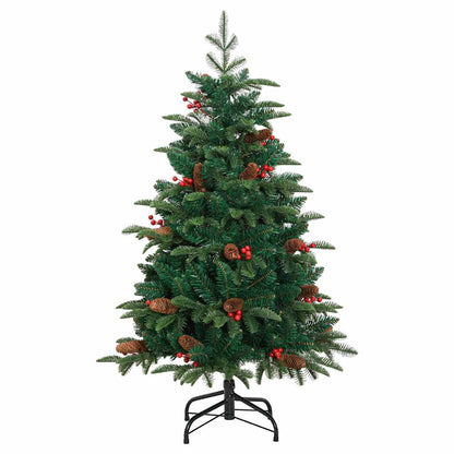 Konstgjord julgran Grön 150 cm PVC och Metall och Plast