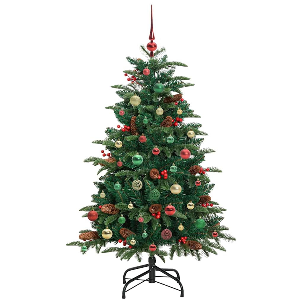 Konstgjord julgran Grön 150 cm PVC och Metall och Plast