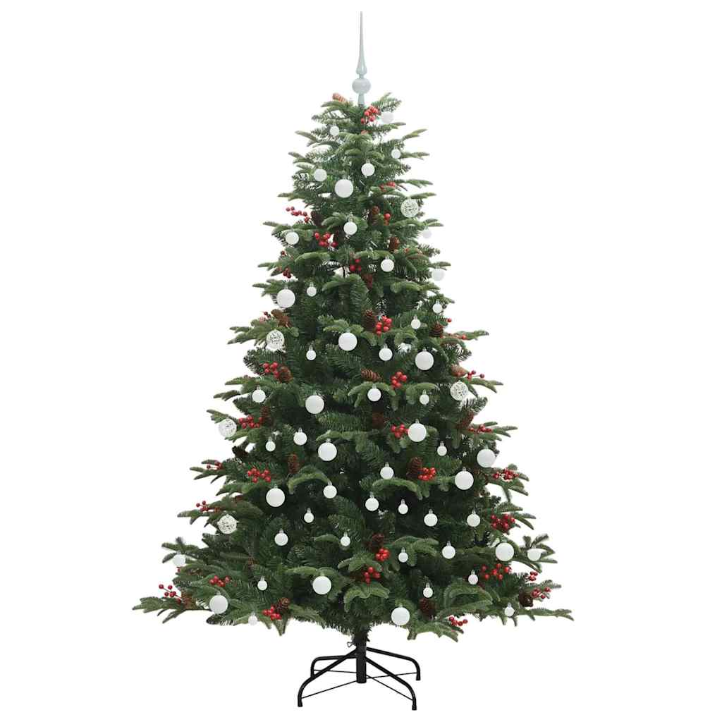 Konstgjord julgran Grön 180 cm PVC och Metall och Plast