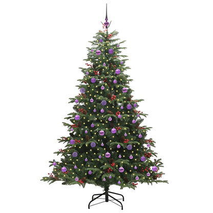 Konstgjord julgran Grön 210 cm PVC och Metall och Plast