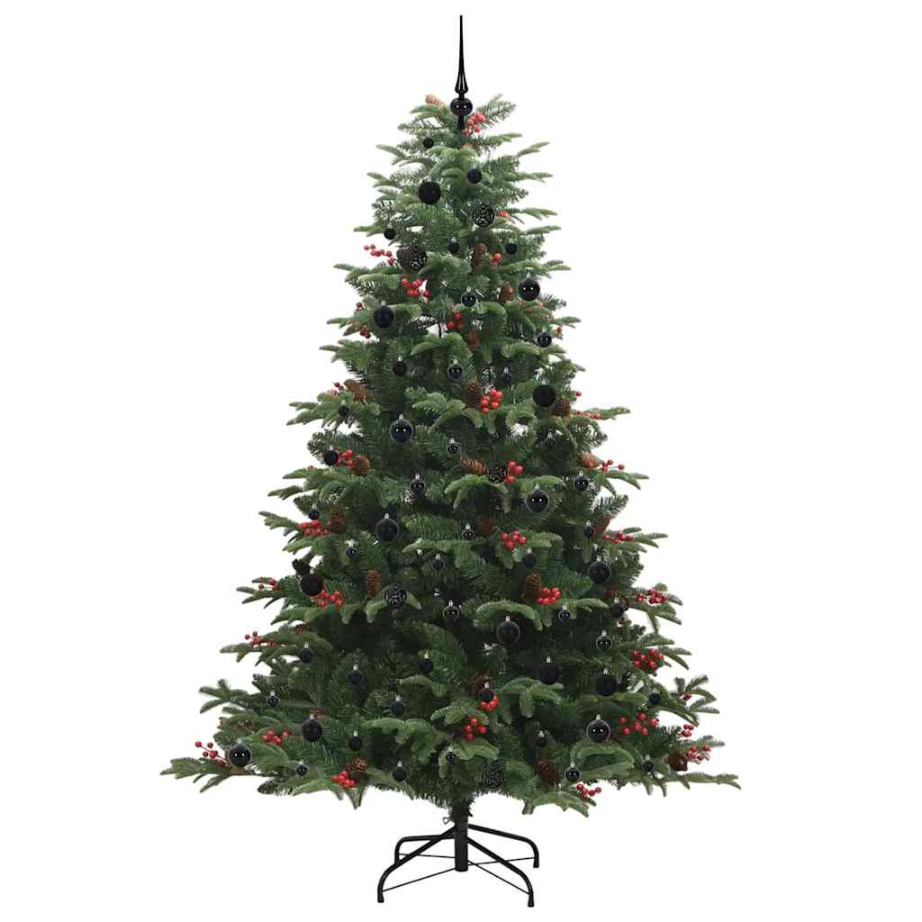 Konstgjord julgran Grön 240 cm PVC och Metall och Plast