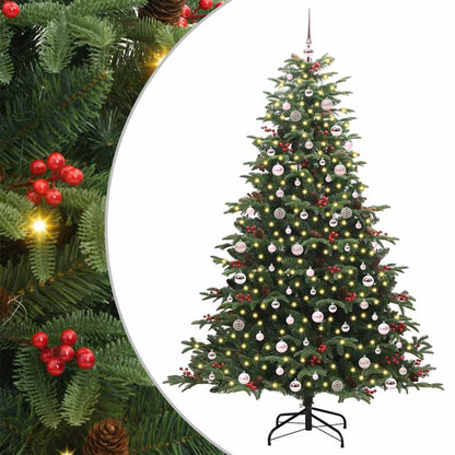 Konstgjord julgran Grön 240 cm PVC och Metall och Plast