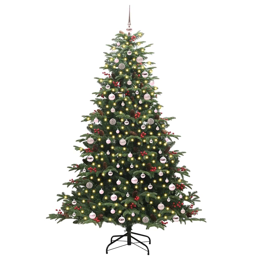 Konstgjord julgran Grön 240 cm PVC och Metall och Plast