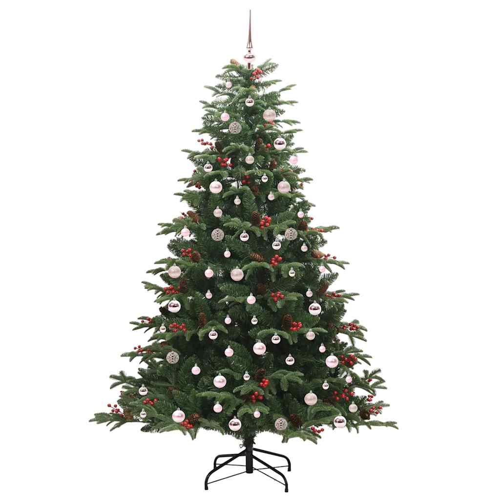 Konstgjord julgran Grön 240 cm PVC och Metall och Plast