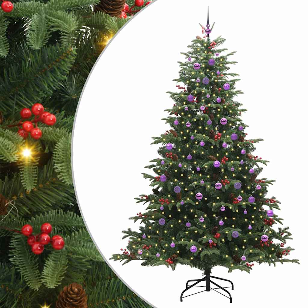 Konstgjord julgran Grön 240 cm PVC och Metall och Plast